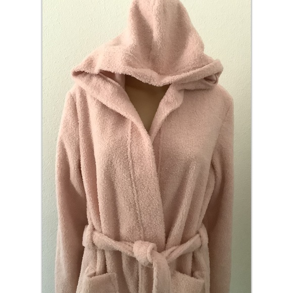 Ambrielle Sleepwear Robe Sz Small Women Soft Pink With Hood - Picture 4 of 11